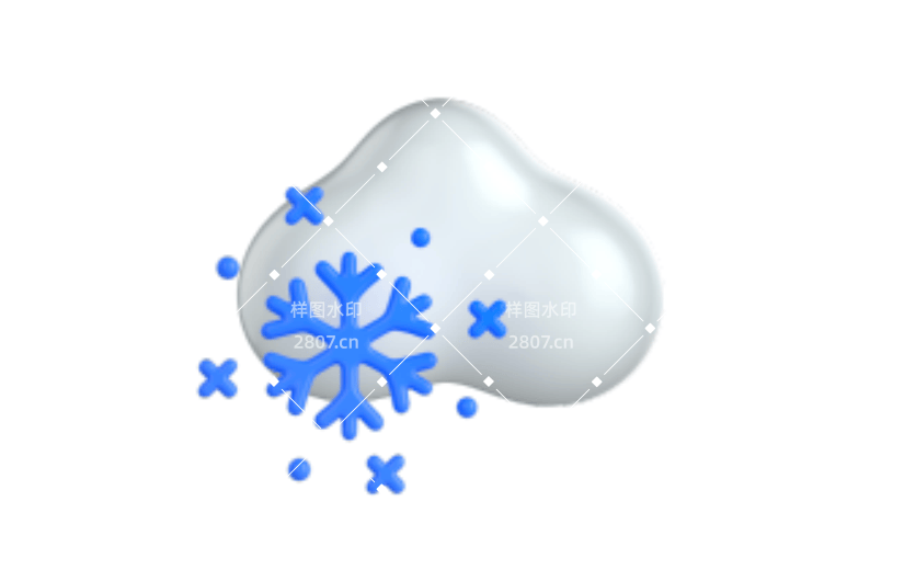 3D天气雪天元素建模渲染