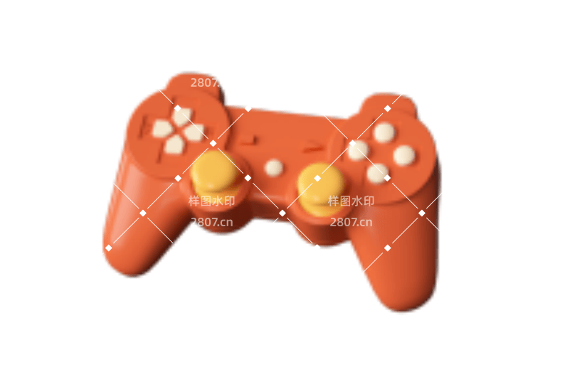 橘色卡通儿童游戏3D游戏机