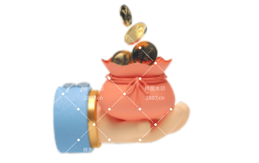 C4D金币福袋元素