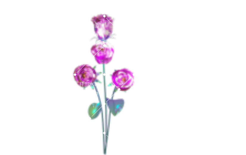 3D酸性花朵元素