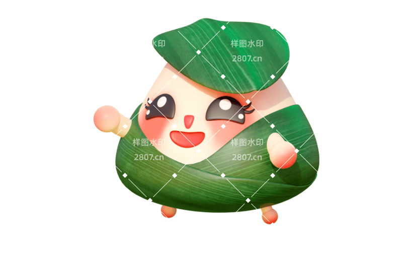 可爱卡通粽子端午节粽子3D元素