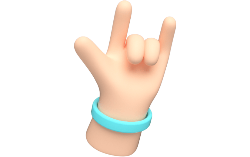元素卡通3D手势