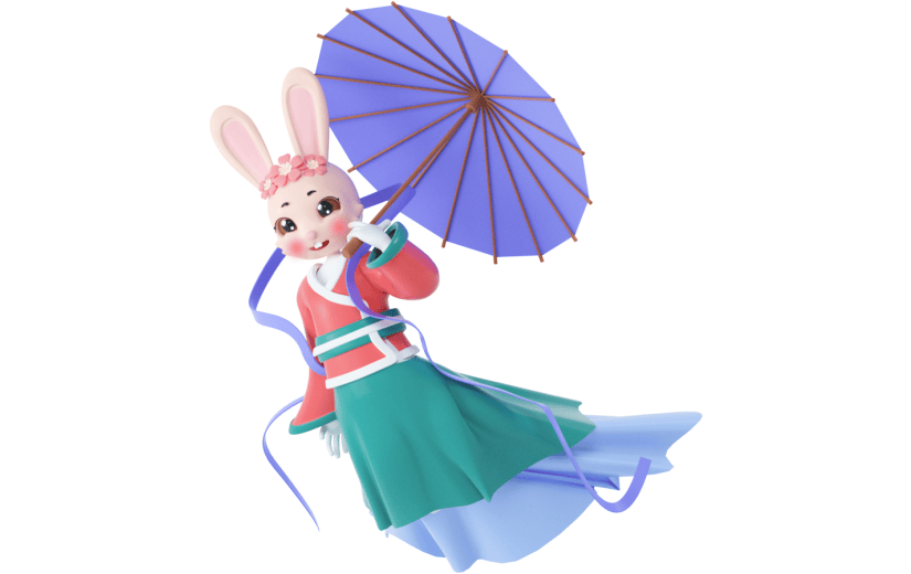 创意3d立体创意兔子元素
