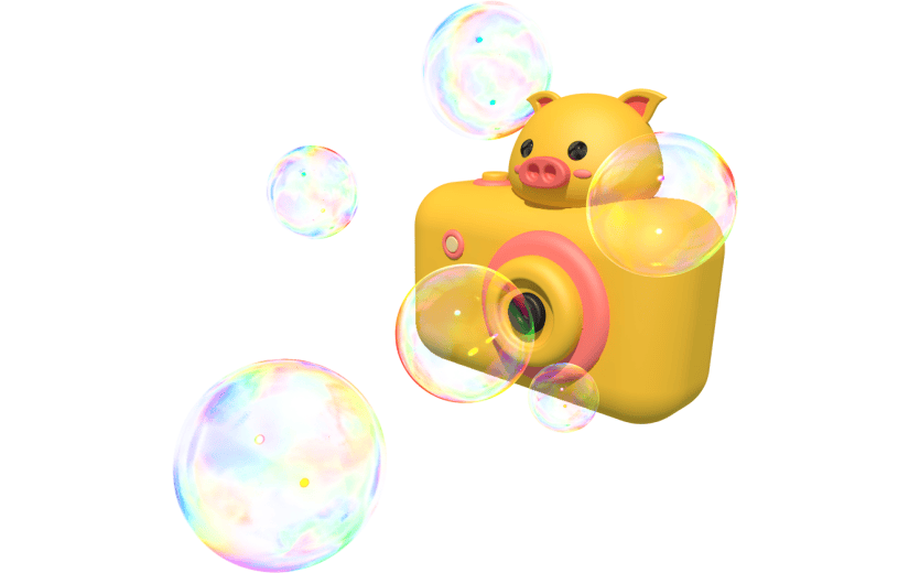 元素卡通3D泡泡机