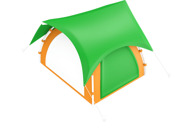 元素3D立体C4D户外运动帐篷露营