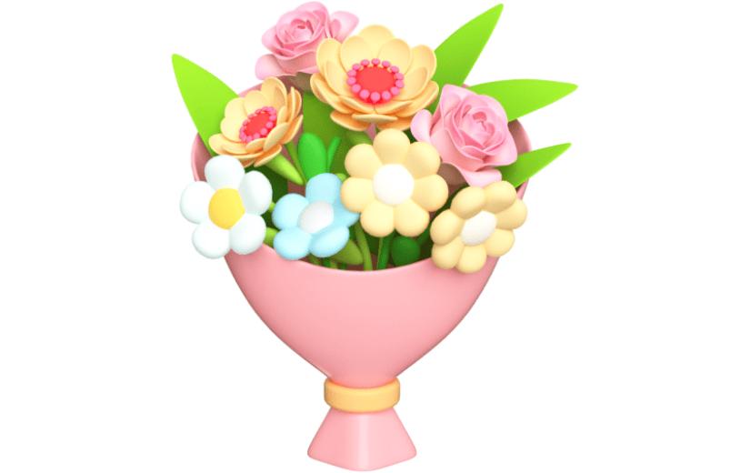 元素卡通3D花束