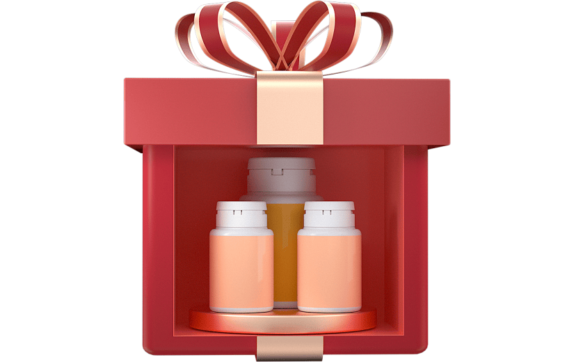 重阳节保健品礼盒3D元素