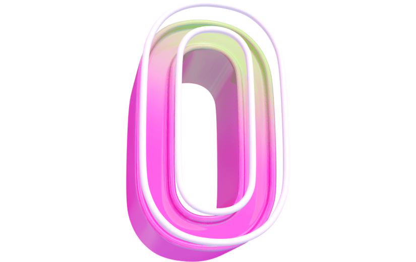 元素卡通3D倒计时数字0
