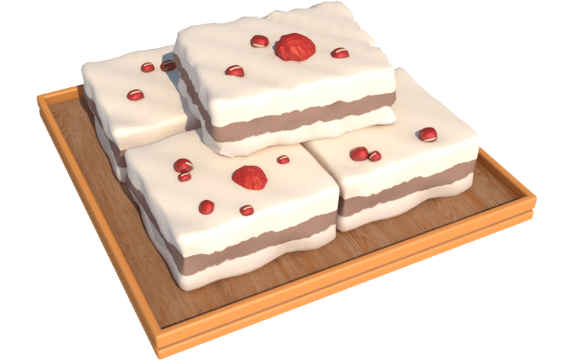 元素卡通3D糕点食品