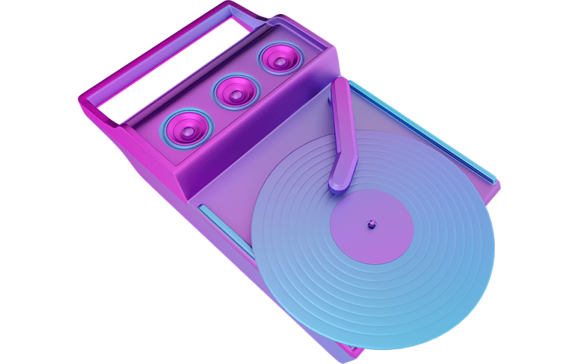 元素3D立体C4D乐器音乐唱片机