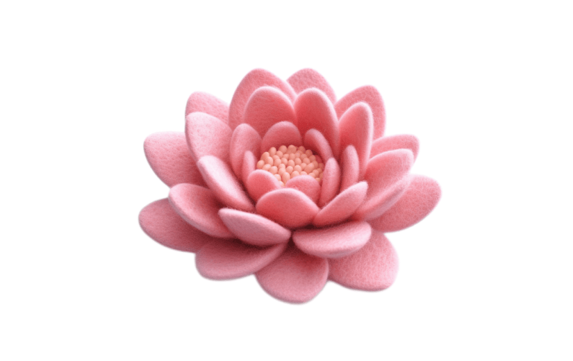 3D风格粉色毛绒莲花宣传3D元素