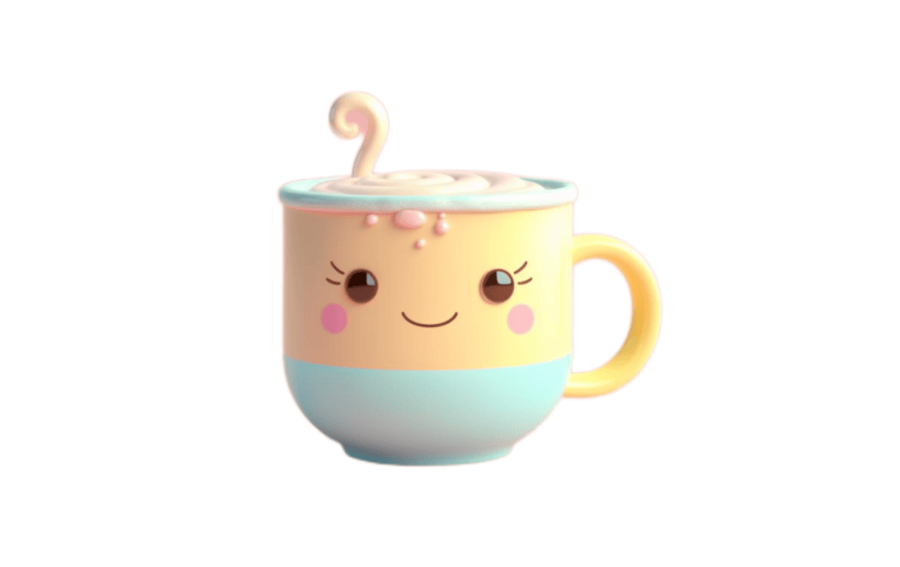 3D风格可爱小水杯宣传3D元素