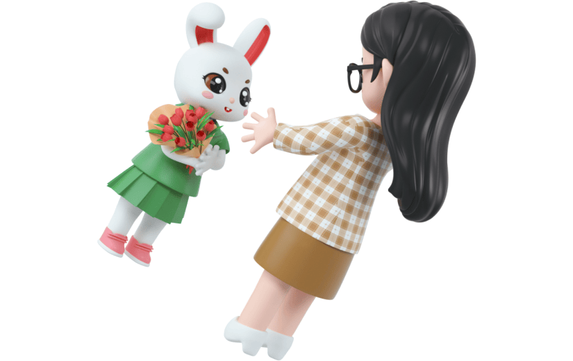 创意3d立体创意人物元素