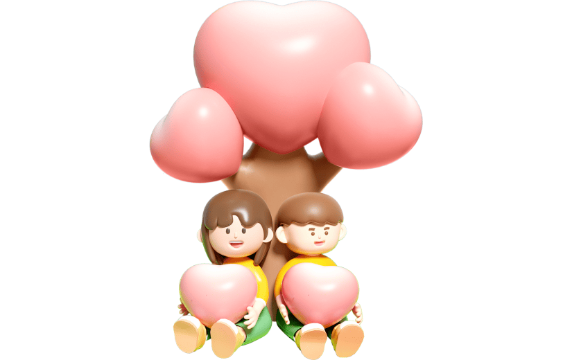 清新简约风慈善日3D元素
