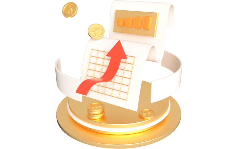 元素卡通3D金融商务展台