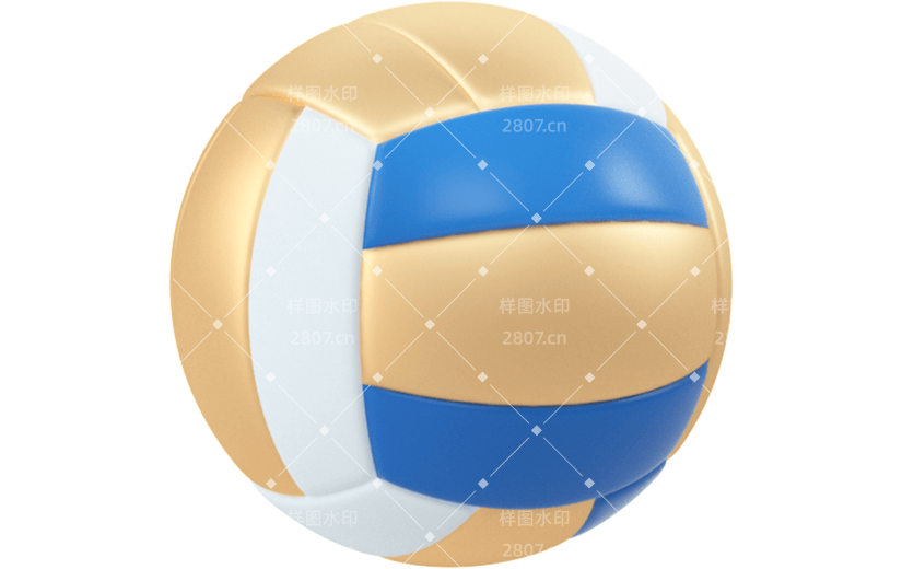 创意3d立体创意排球元素
