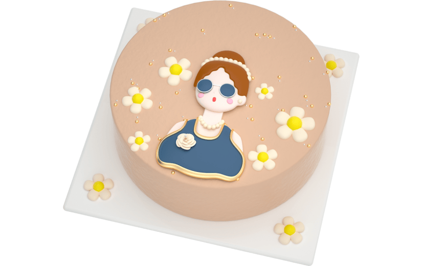 元素3D生日蛋糕人物系列