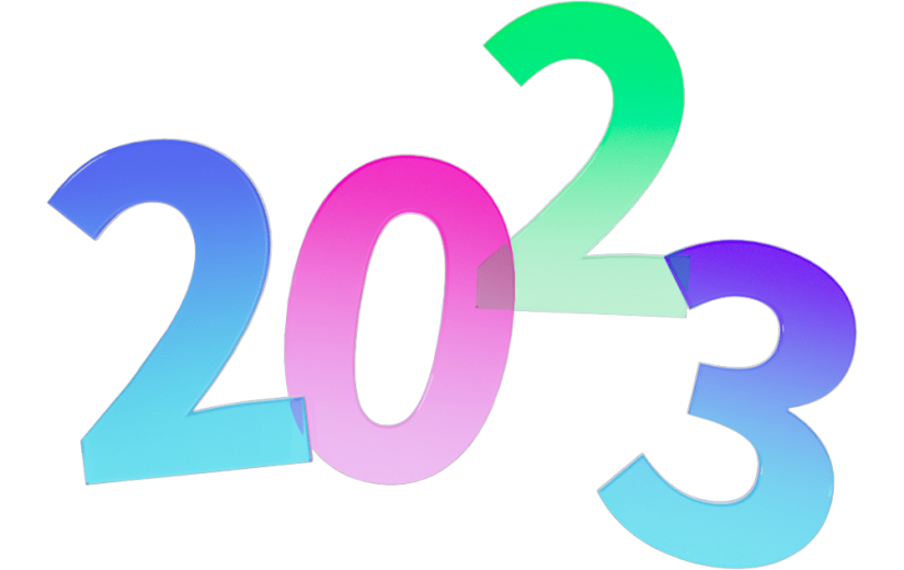 3D元素2023跨年通知邀请函
