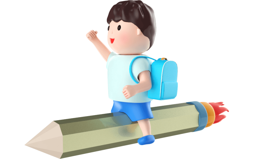 元素3D开学季创意火箭笔学生
