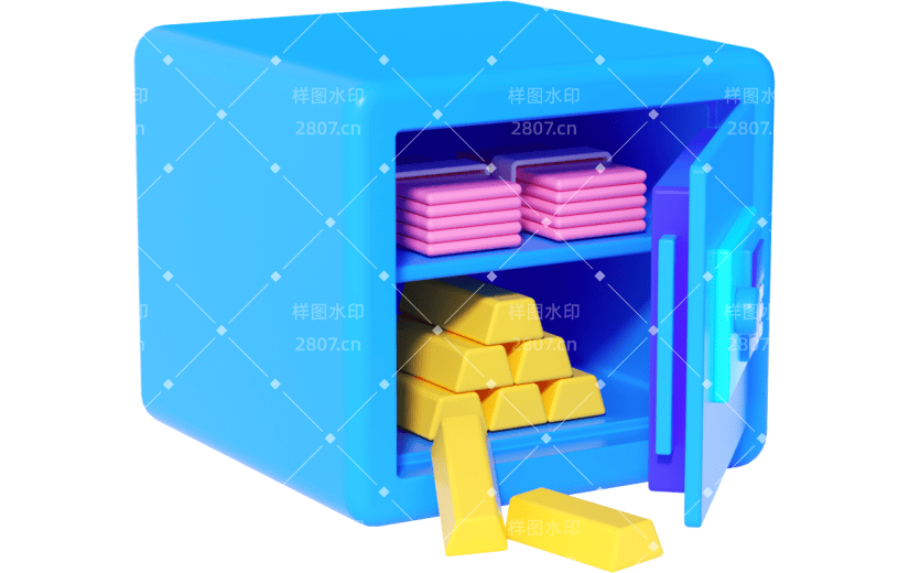 3d创意金融保险柜