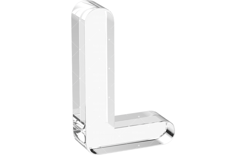 水晶3d立体数字字母L系列透明元素
