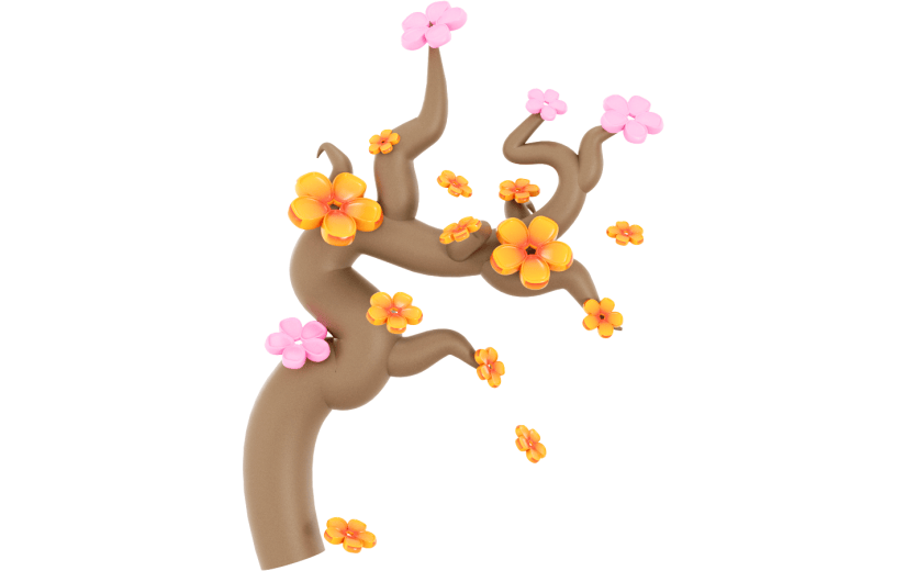 元素3D 梅花 树枝