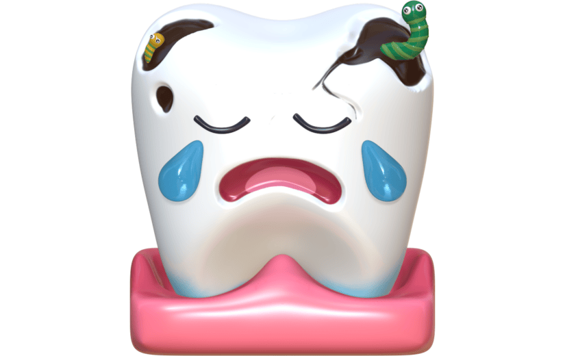 3D立体卡通蛀牙牙齿