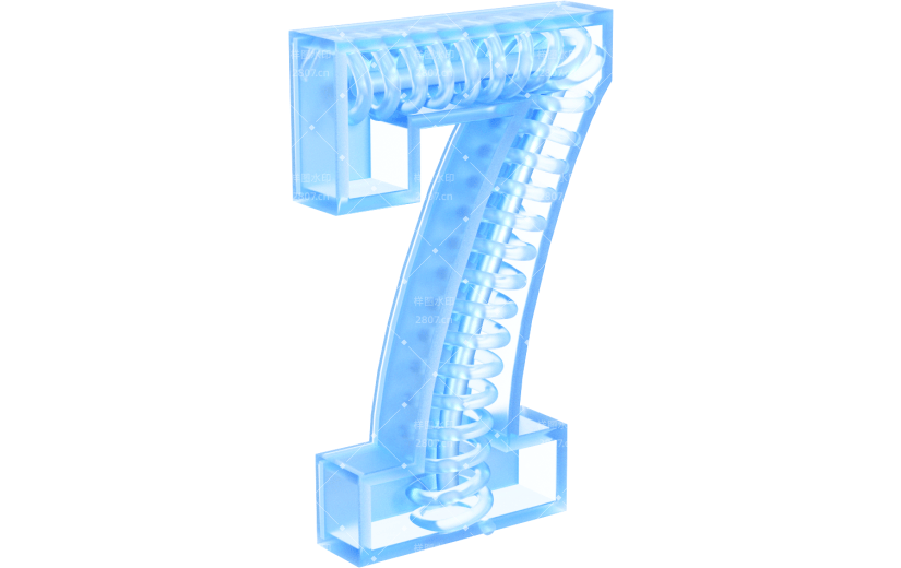 元素3D 数字7 倒计时