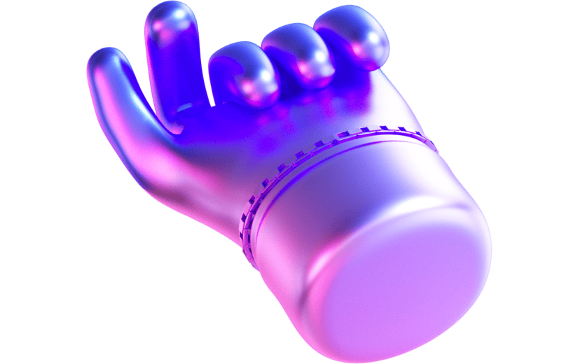 创意3d立体创意炫彩手势元素