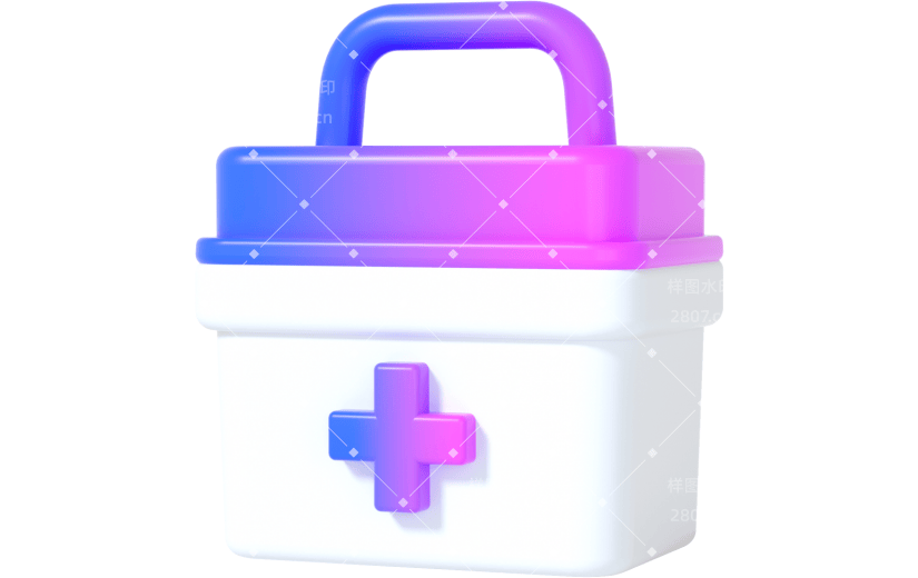 3d创意医疗卡通药箱