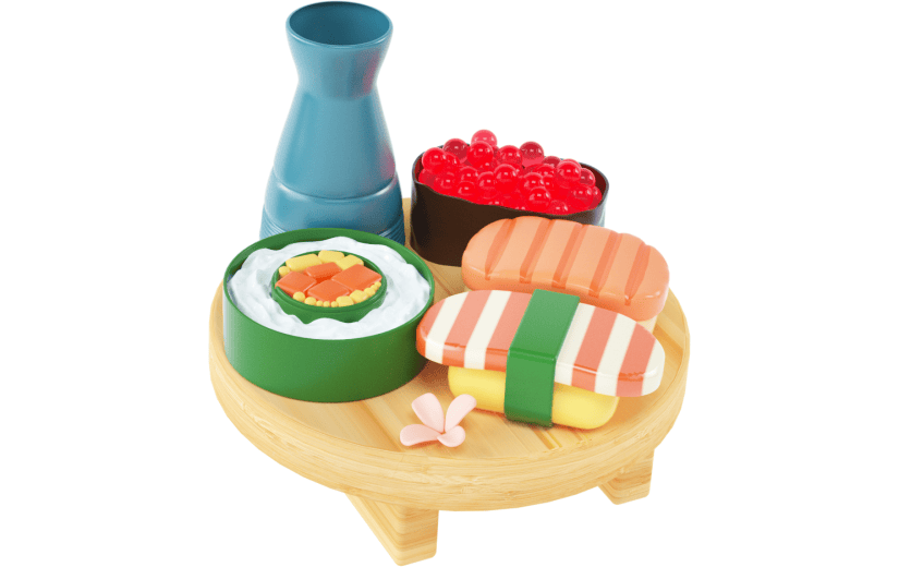 创意3d立体创意美食元素