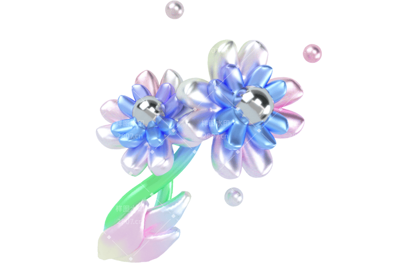 创意3d立体创意花朵元素