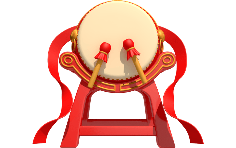 元素卡通3D击鼓