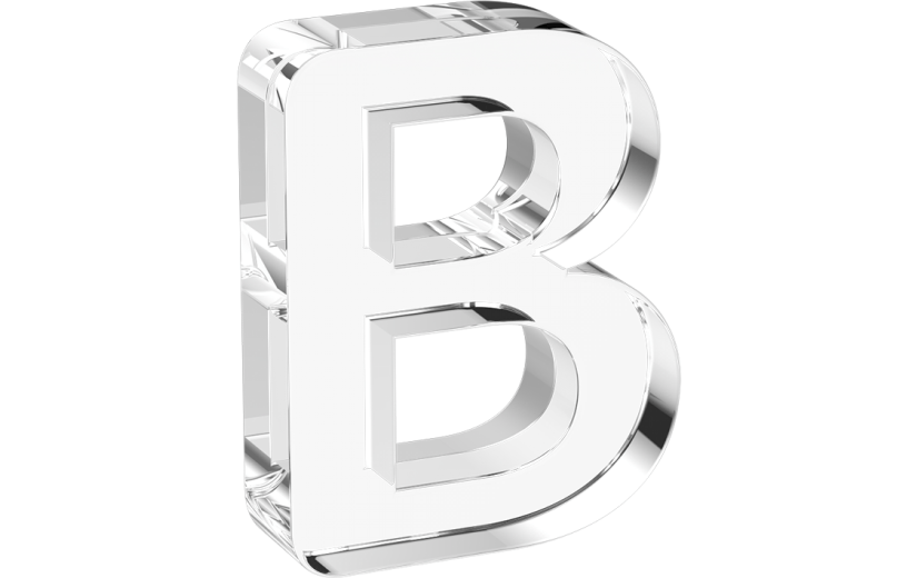 水晶3d立体数字字母b系列透明元素