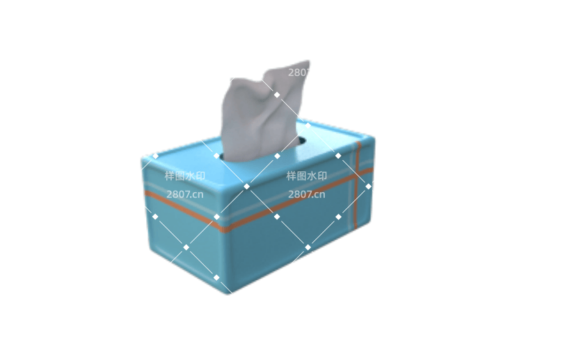 C4D日常元素卡通抽纸