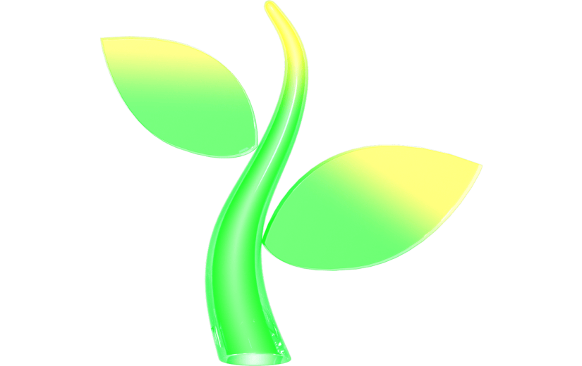 3d创意立春玻璃质感发芽