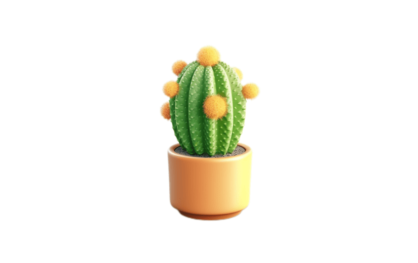 3D风格植物仙人球宣传3D元素