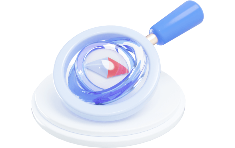 元素卡通3D创意放大镜