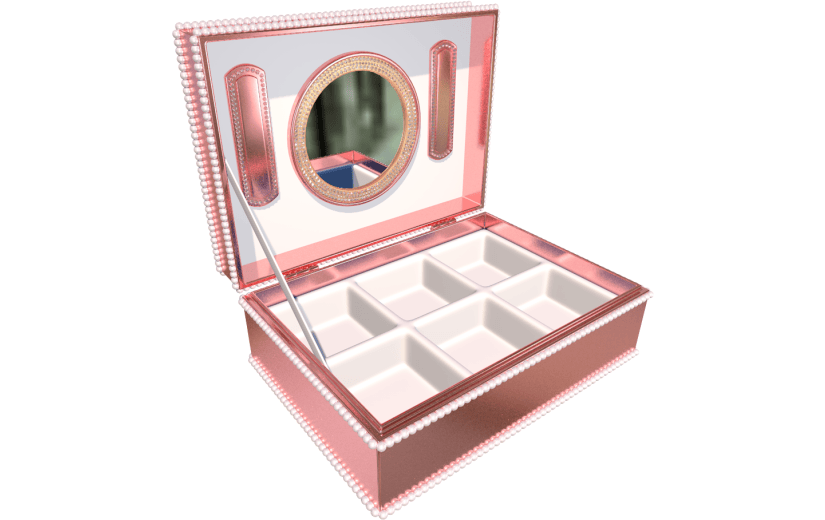 元素卡通3D化妆盒