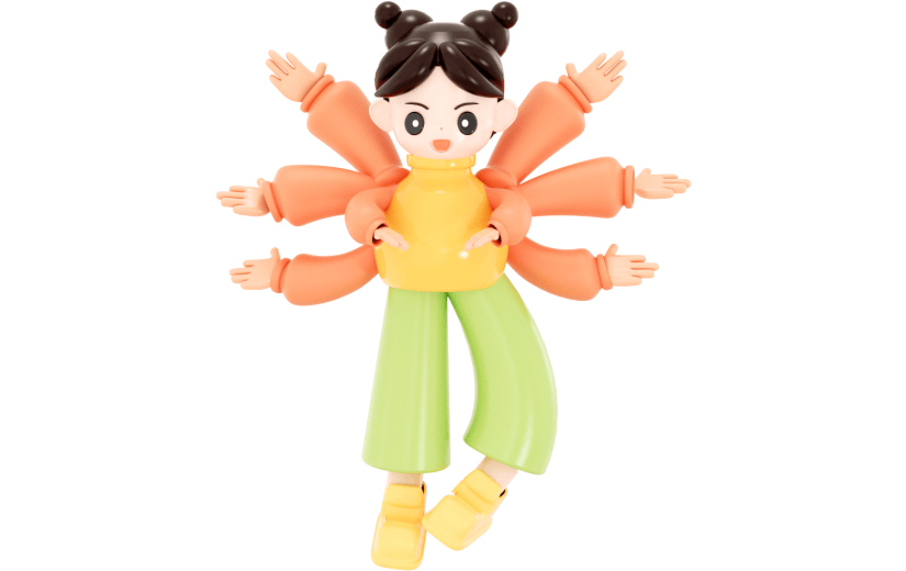 元素3D 多臂女生 购物