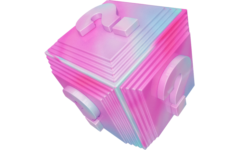元素卡通3D磨砂炫彩质感盲盒
