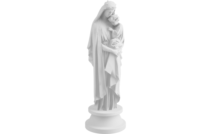 元素C4D立体白色简约母亲节雕像