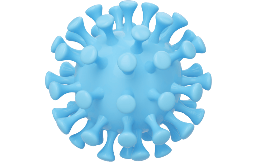 元素3D立体简约卡通蓝色病毒