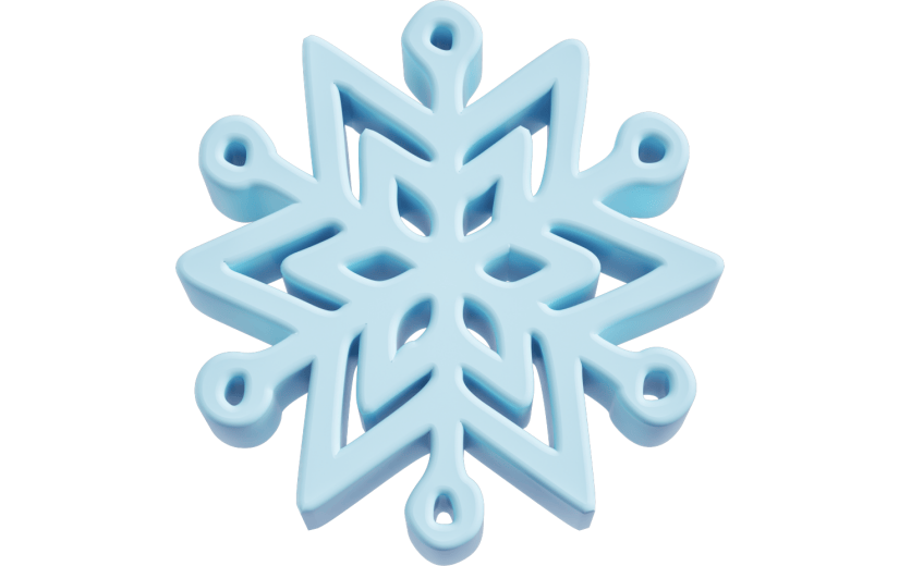 元素 C4D3D立体雪花