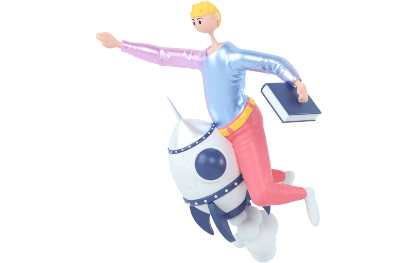 创意3d立体创意动态飞翔人物元素