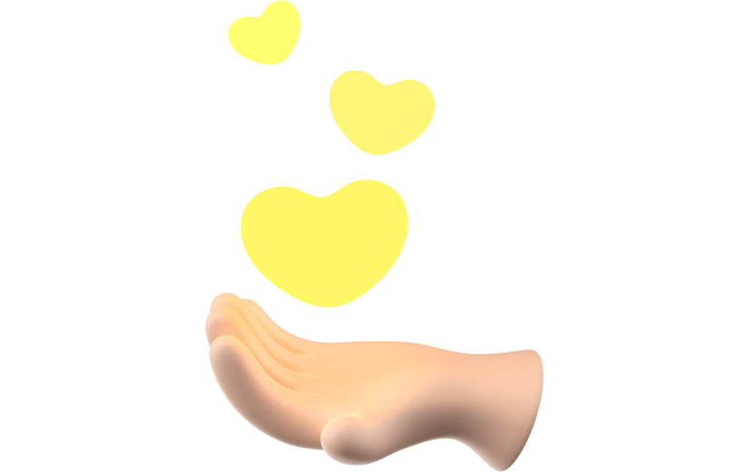 元素3D立体手上发光心