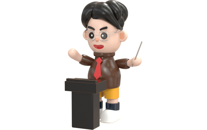 元素3D 正在讲课的男教师