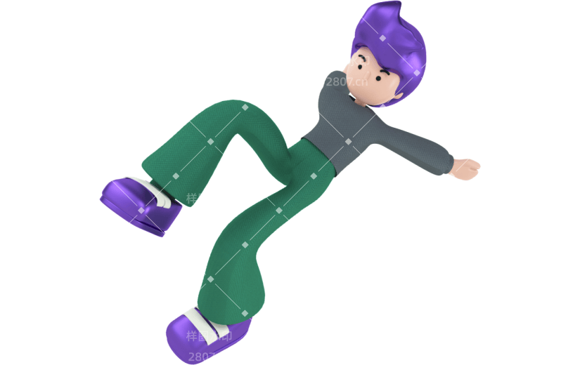 创意3d立体创意流行人物元素