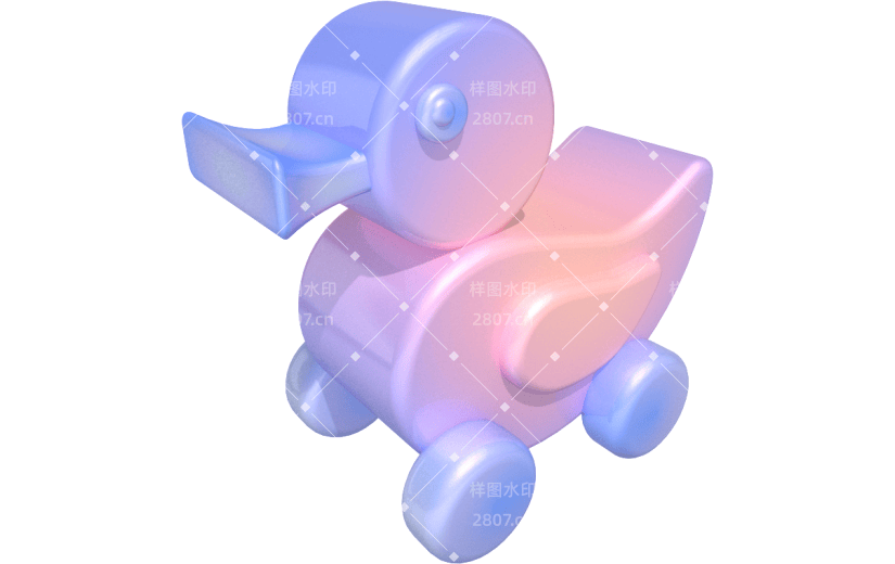 元素卡通3D磨砂炫彩质感元素