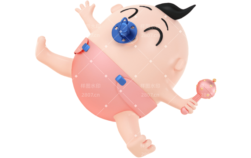 创意3d立体创意婴儿元素